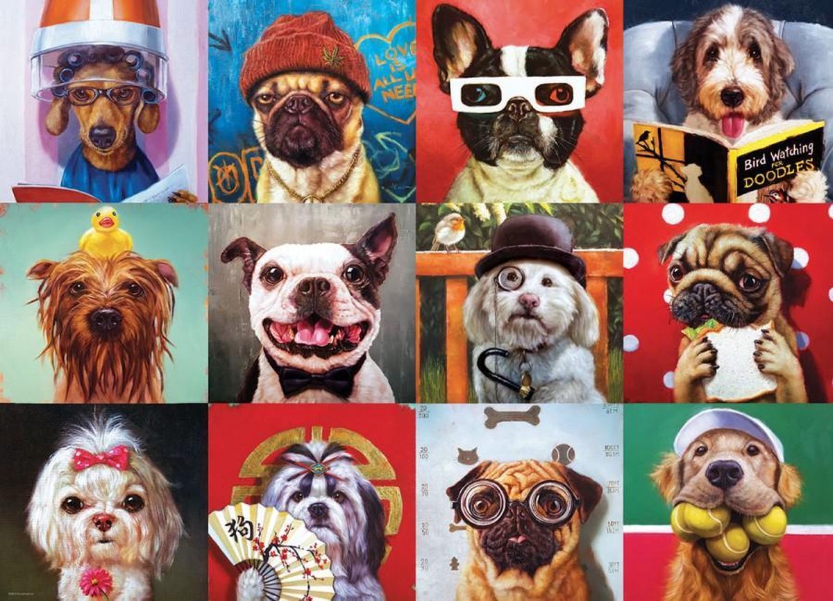 Puzzel 1000 stukjes - Funny Dogs