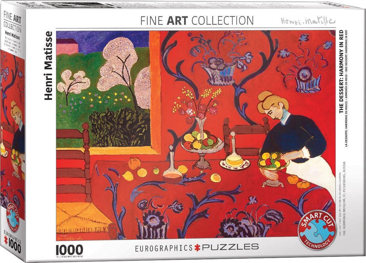 Puzzel 1000 stukjes - Harmony in Red - Henri Matisse