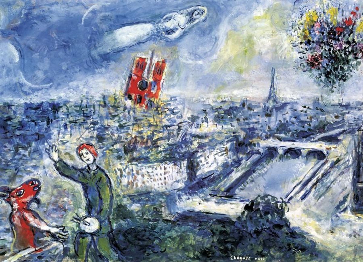 Puzzel 1000 stukjes - Le Bouquet de paris - Marc Chagall