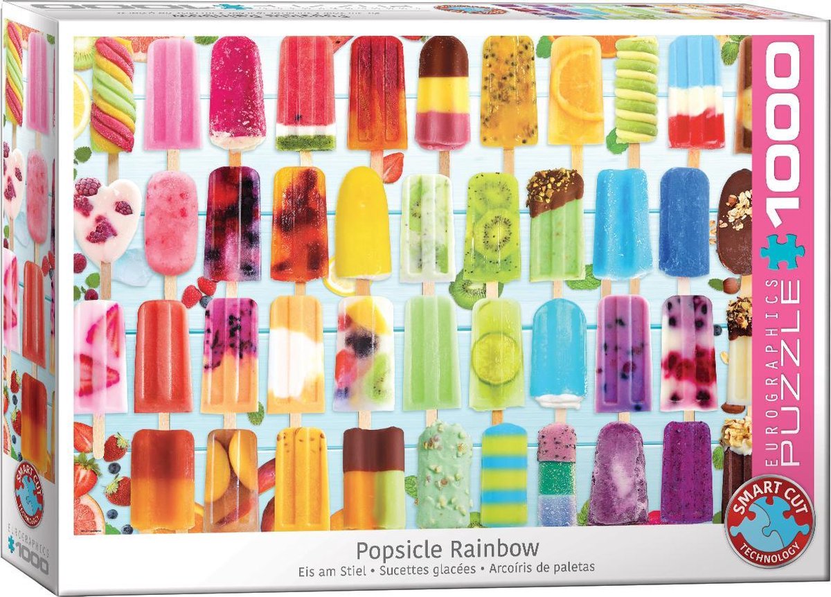 Puzzel 1000 stukjes - Popsicle Rainbow - Ijsjes