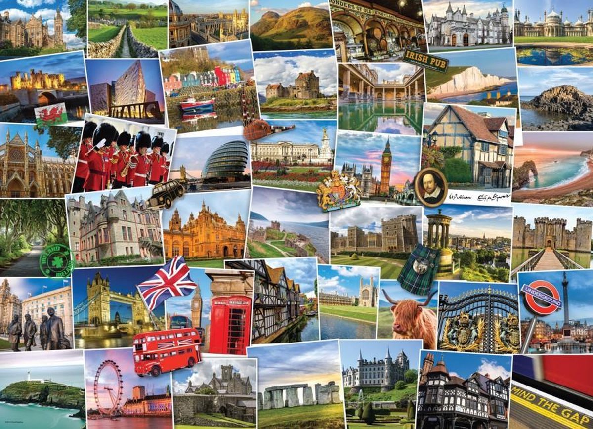 Puzzel 1000 stukjes - United Kingdom - Globetrotter