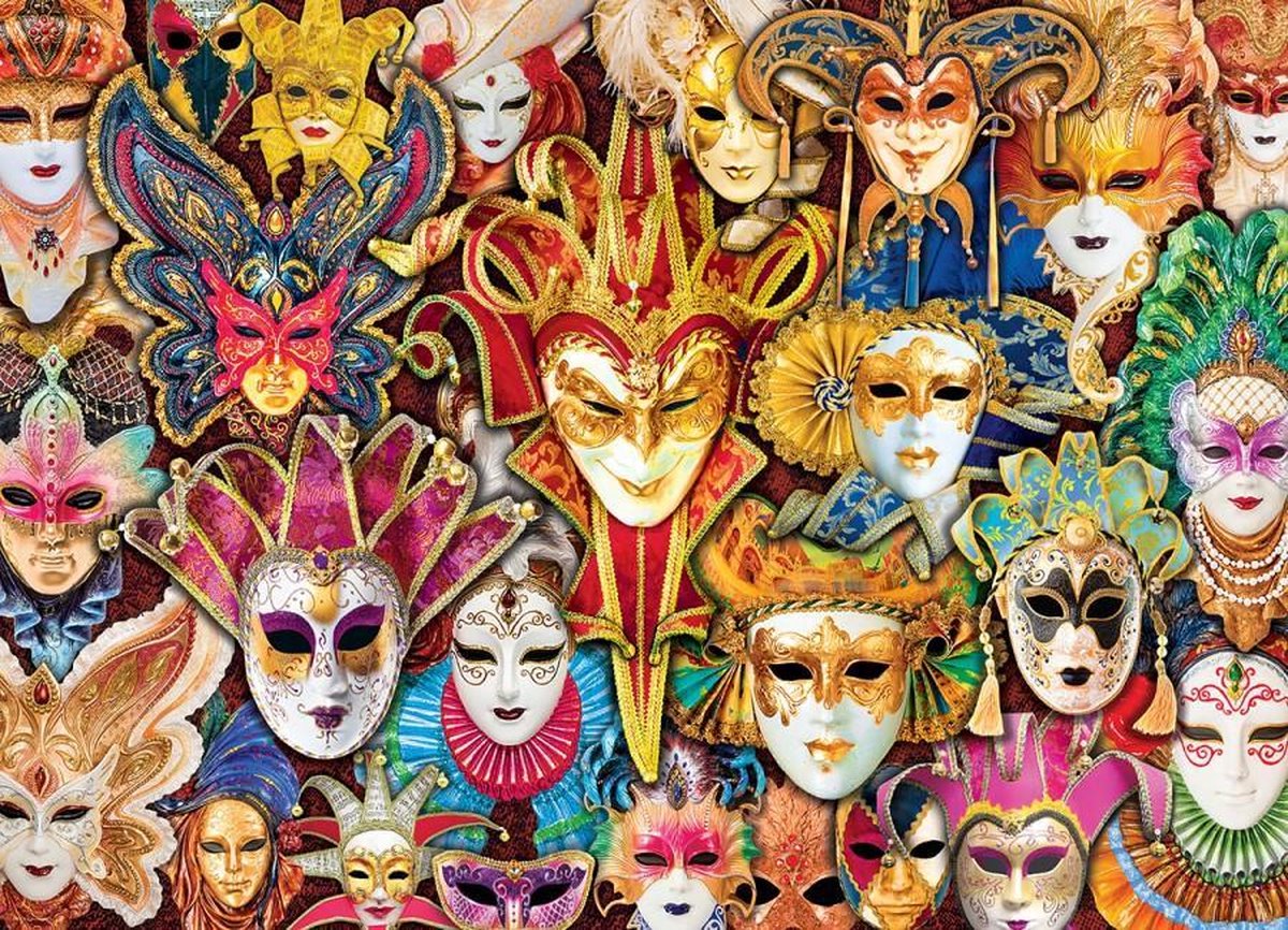 Puzzel 1000 stukjes - Venetian Masks