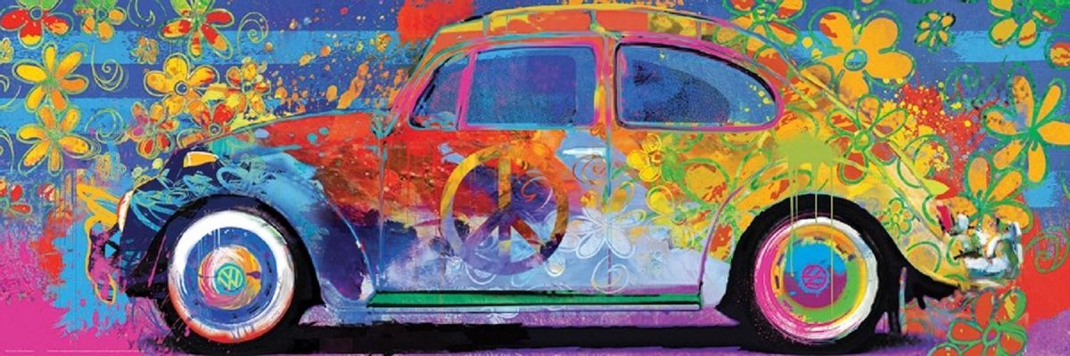 Puzzel 1000 stukjes PANORAMA - VW Beetle Splash Panorama - Parker Greenfield