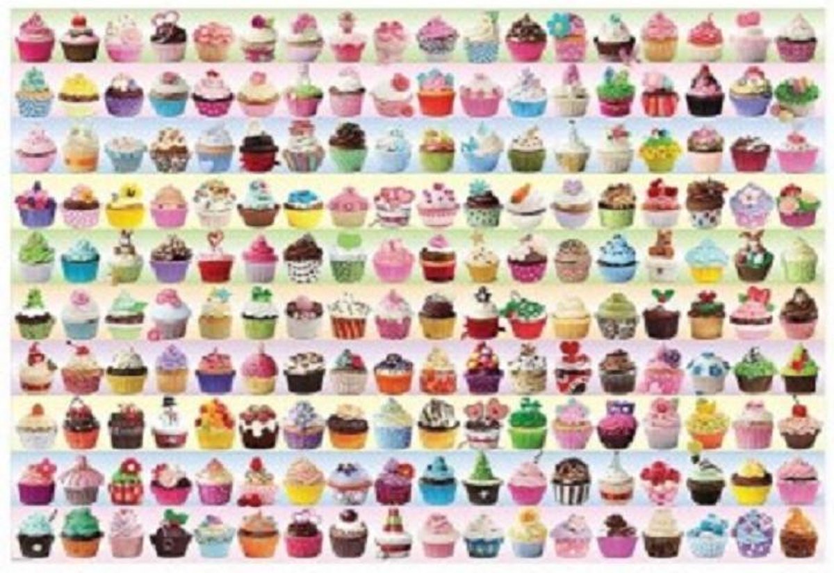 Puzzel 2000 stukjes - Cupcakes Galore