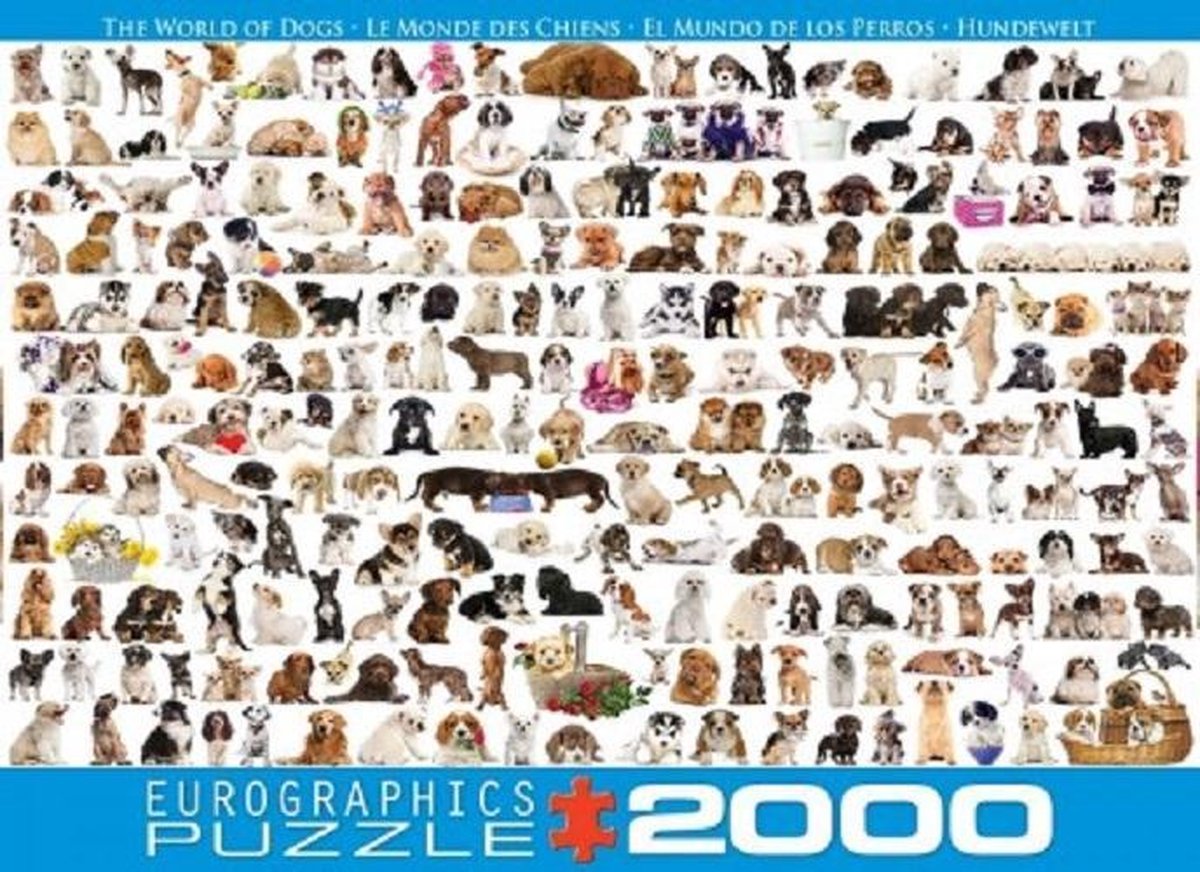 Puzzel 2000 stukjes - World of Dogs