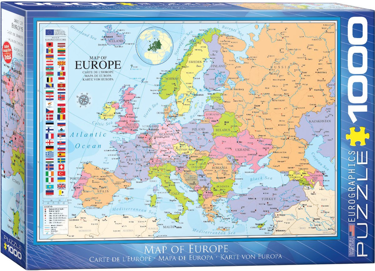 Puzzel Map of Europe