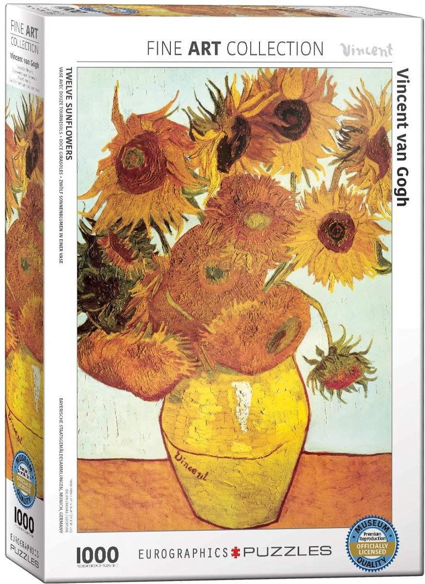 Puzzel Twelve Sunflowers - Vincent van Gogh 1000 stukjes