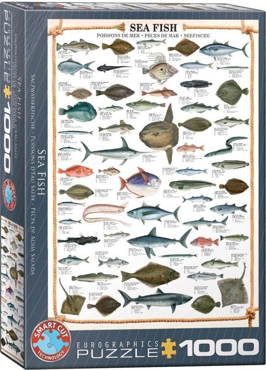 Puzzel eurograpics sea fish 1000 stukjes