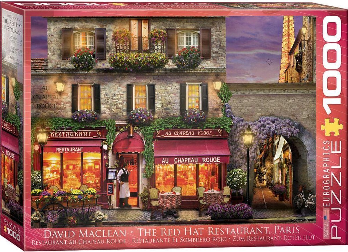 The Red Hat Restaurant Paris - Eurographics puzzel (1000)