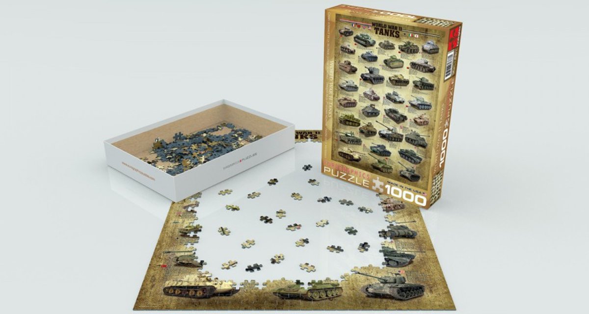 World war ii tanks - puzzel - eurographics - 1000 - 48 x 68