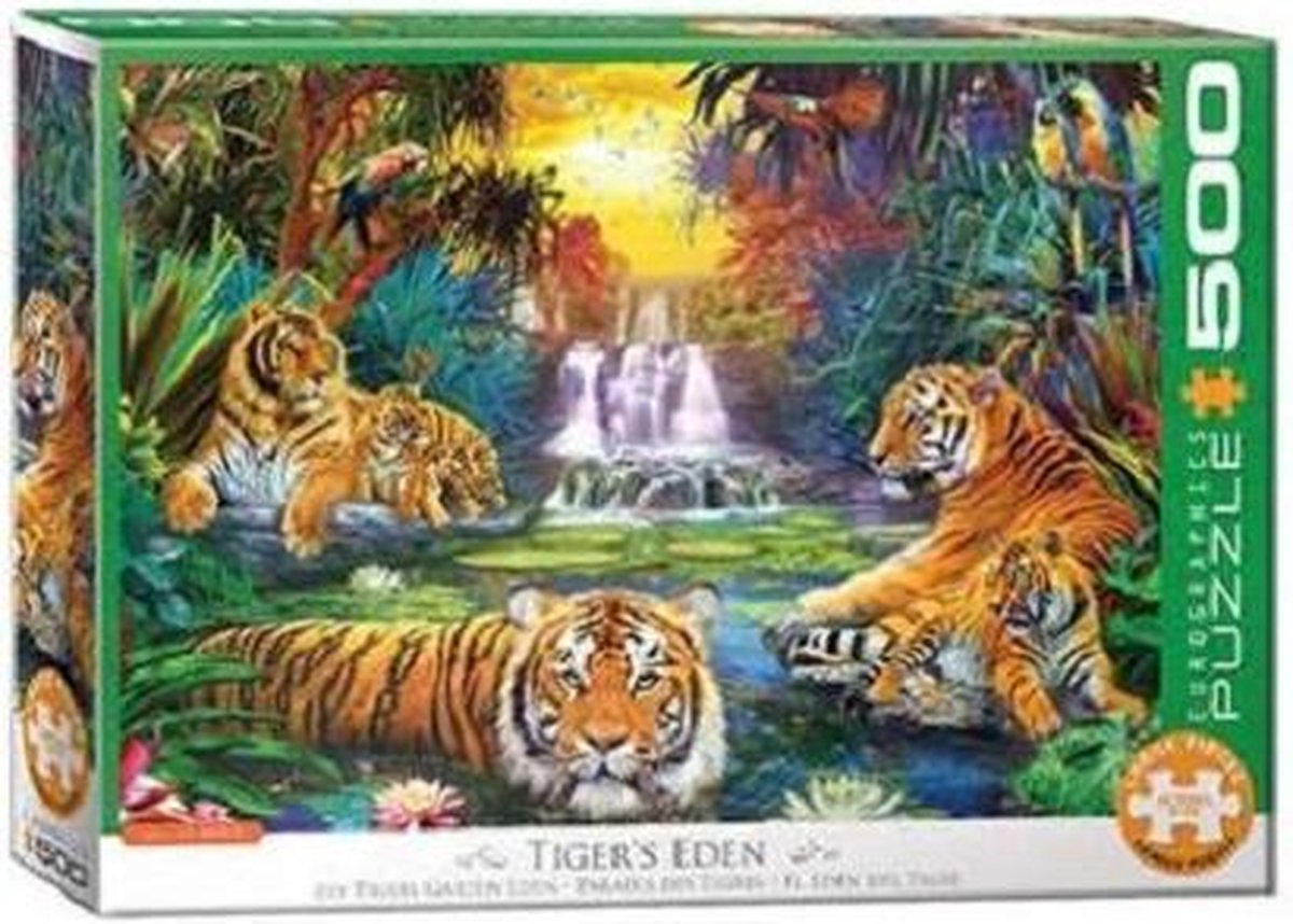 puzzel Eurographics Tigers Eden 500 stukjes