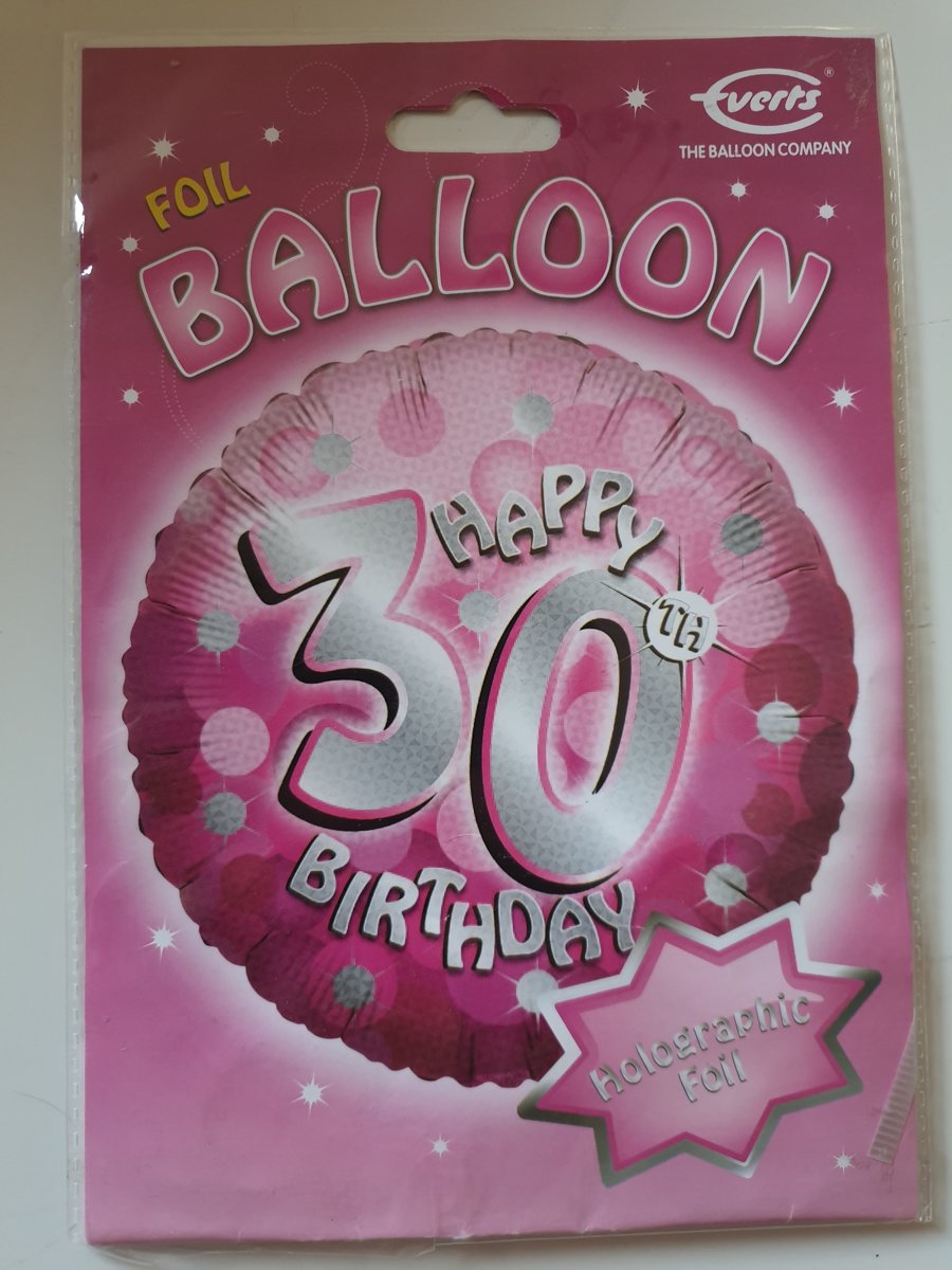 Folie ballon 30 jaar