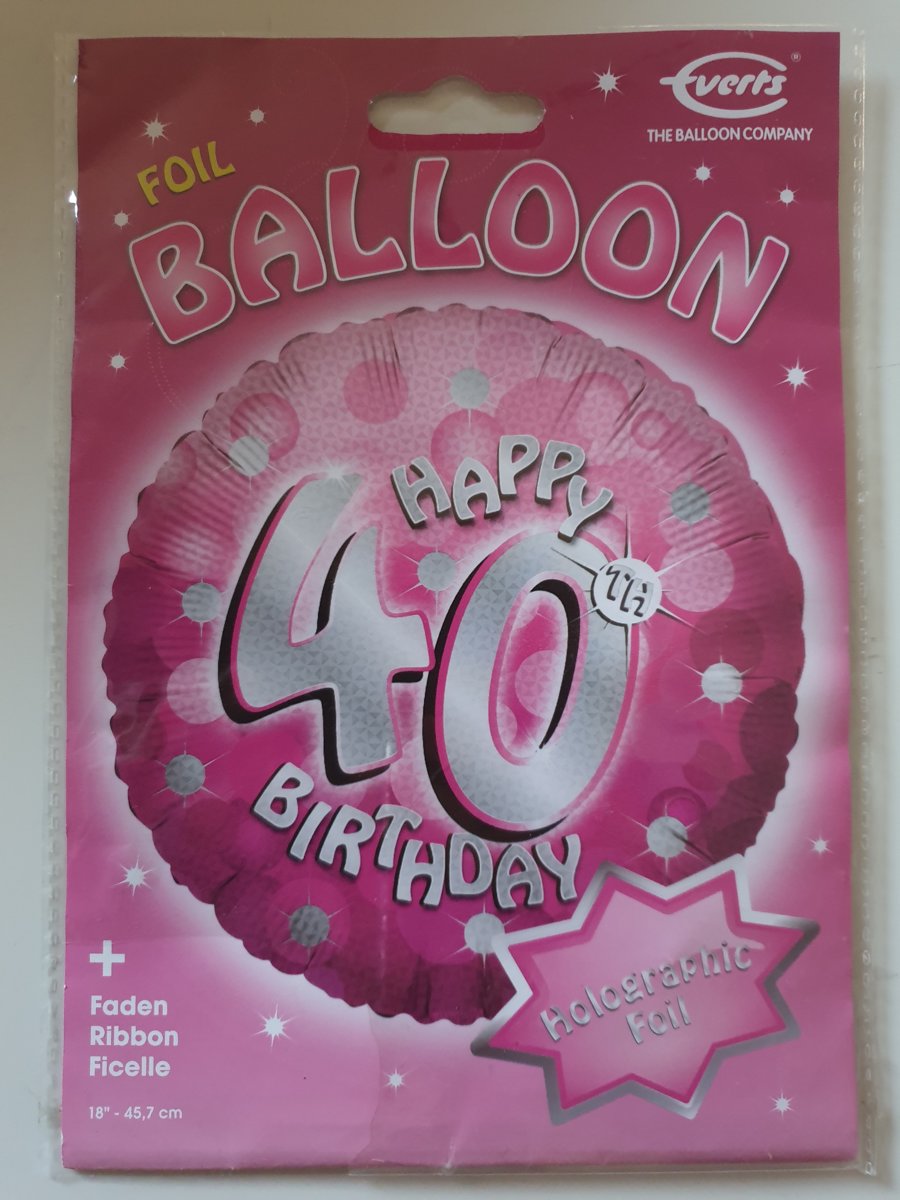 Folie ballon 40 jaar