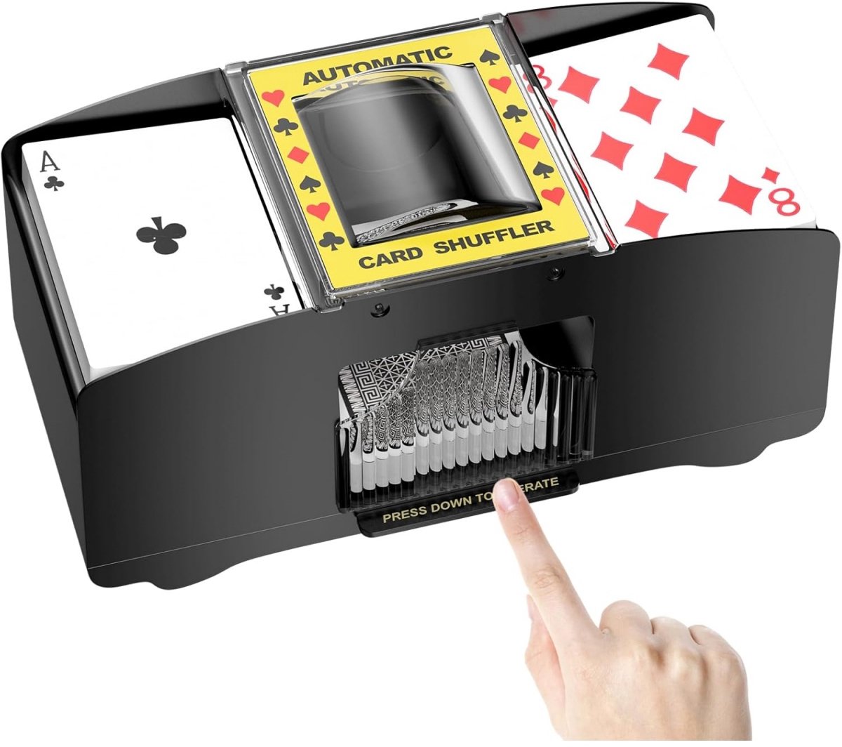 EXCITAT Kaartsplitter - Elektronische schudmachine - Plastic splitter - Geschikt voor UNO, Poker, Blackjack, Texas Holdem