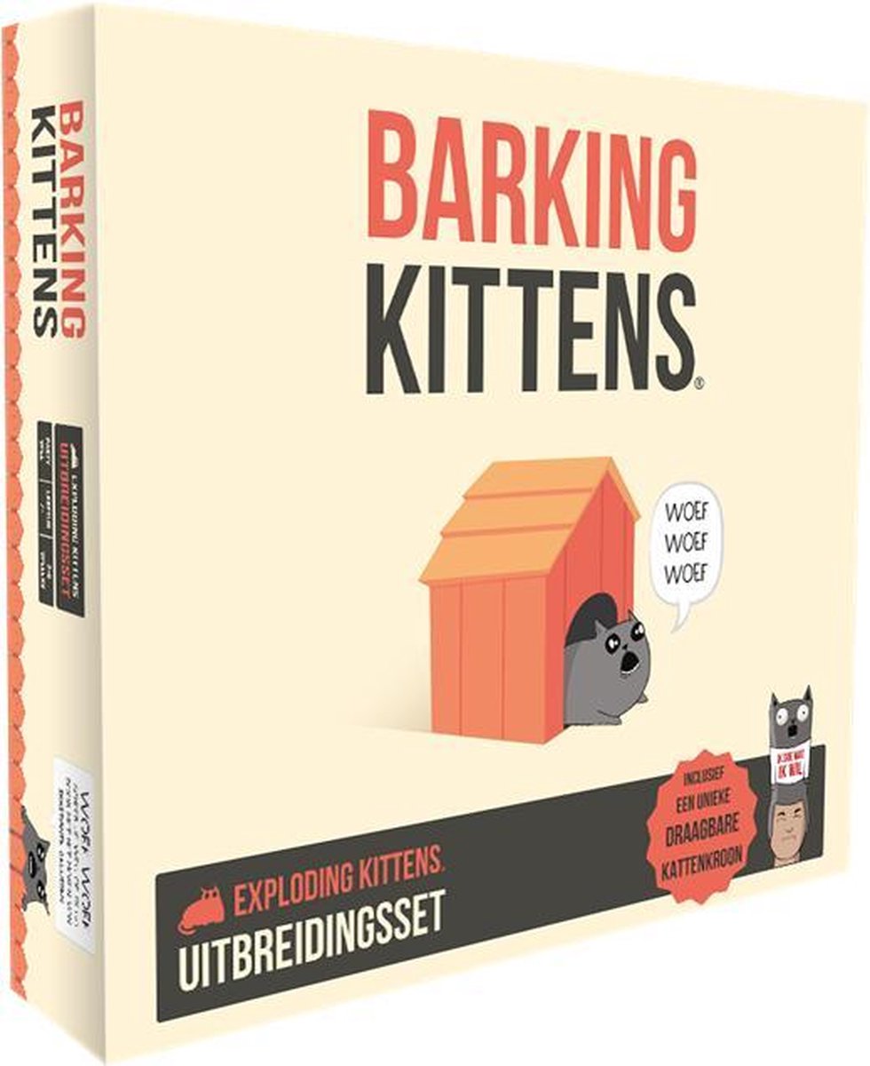 Barking Kittens - Exploding Kittens Uitbreiding - Nederlandstalig Kaartspel