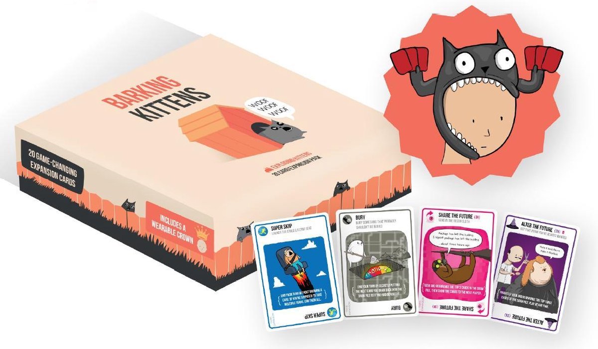 Exploding Kittens Barking Kittens Uitbreiding - Engelstalig Kaartspel