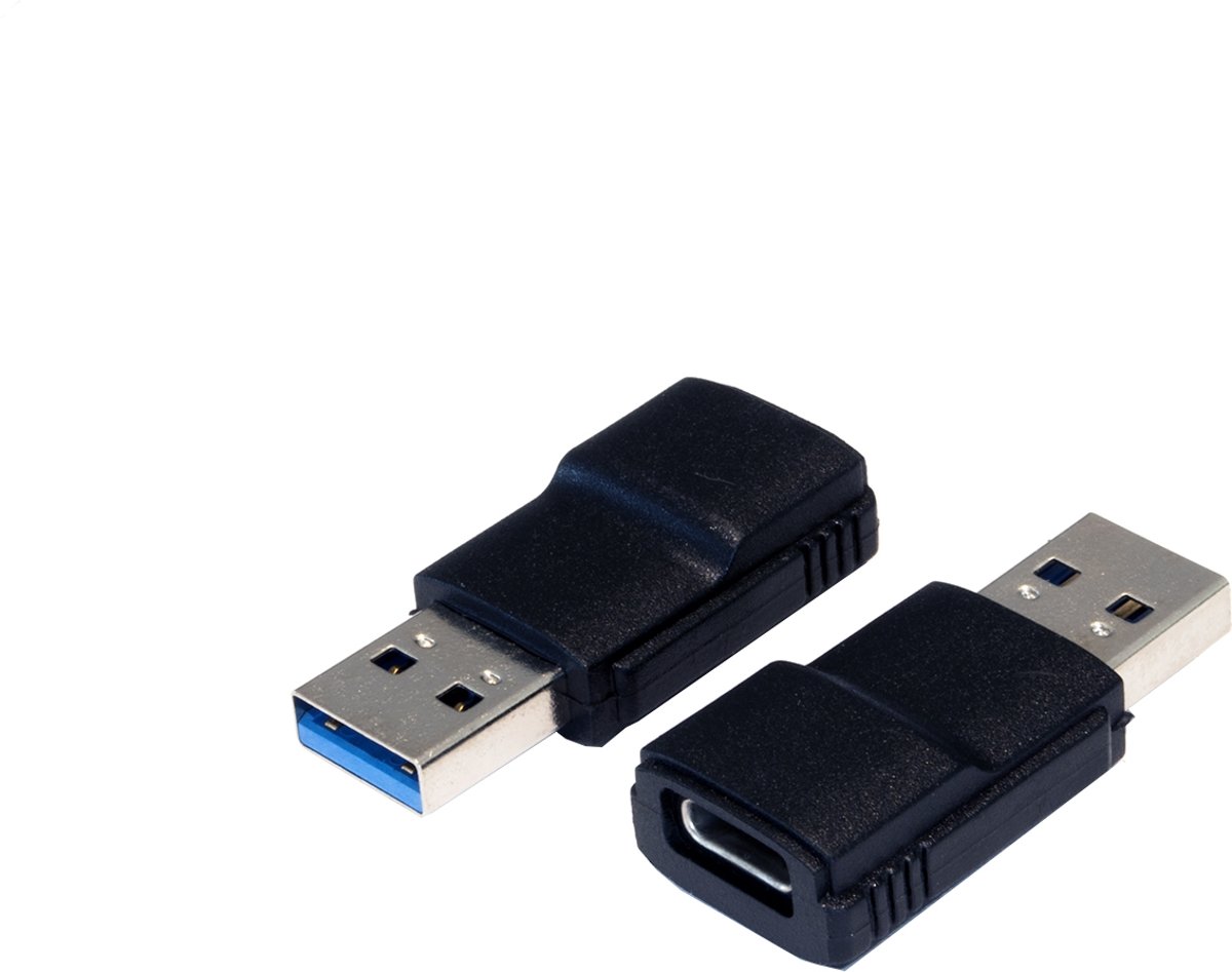 EXSYS EX-47991 USB 3.0 A USB 3.1 C Zwart kabeladapter/verloopstukje