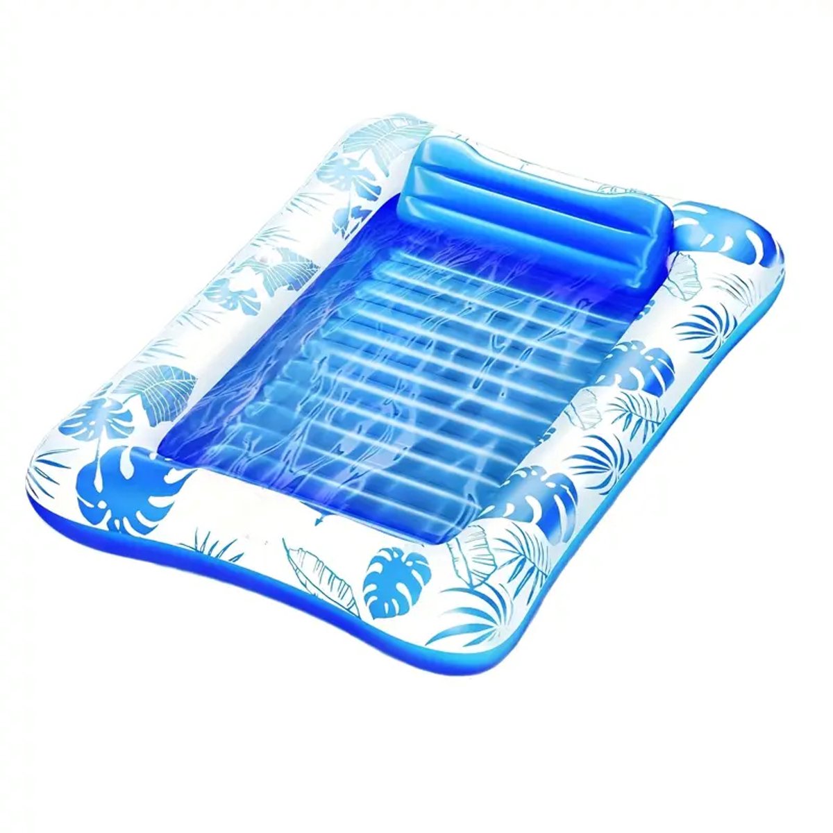   Tanningbed – Opblaasbaar Tanning Bed - Tanning Luchtbed met Rugleuning - Tanning Pool – 210x120cm - Blauw