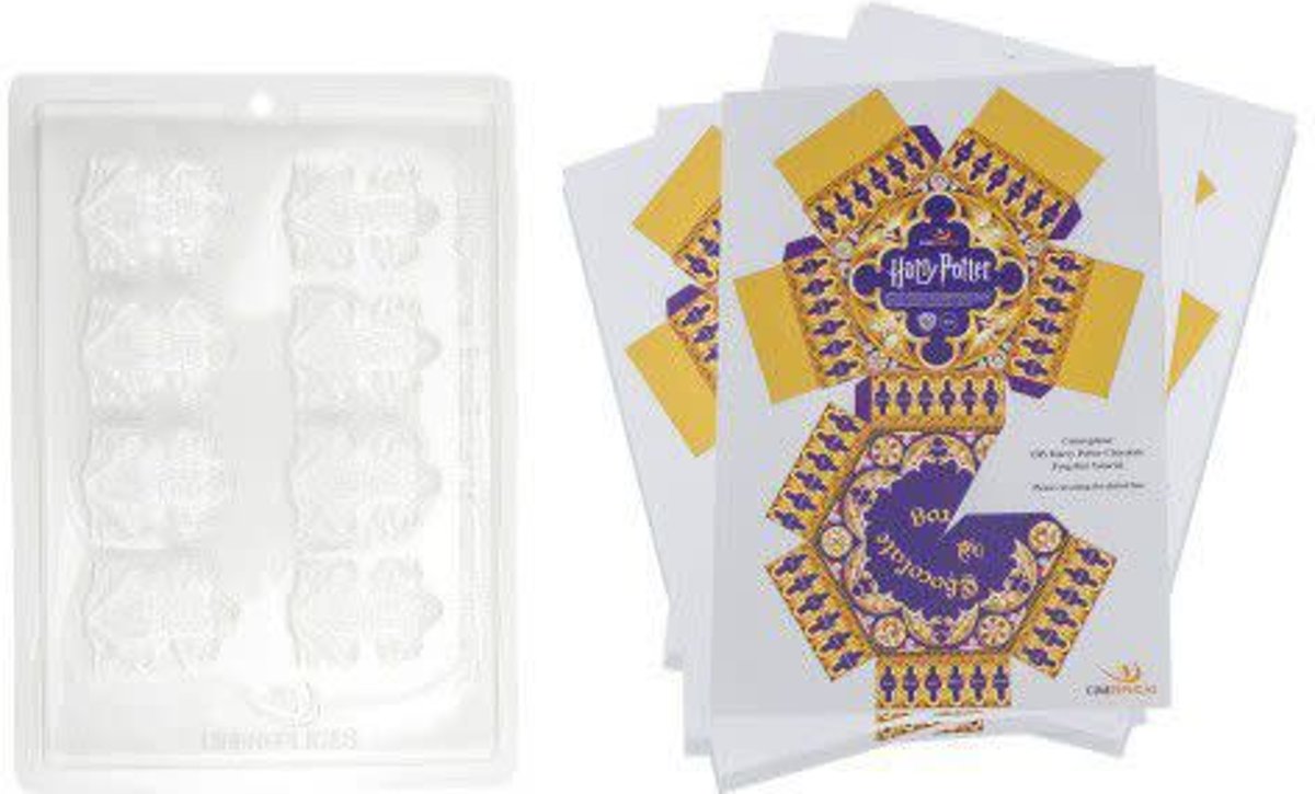 Chocolate Frog Mold + 8 papers box - Harry Potter