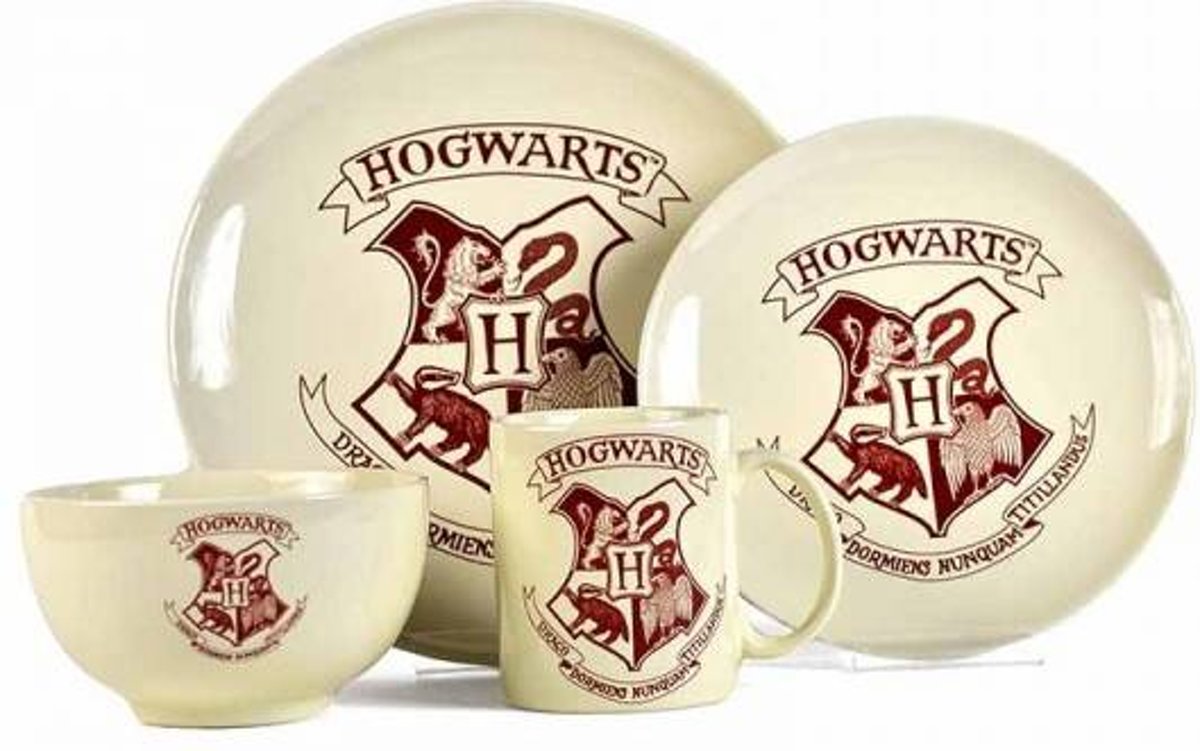 HARRY POTTER - Dinner Set 4 Pces - Hogwarts Crest