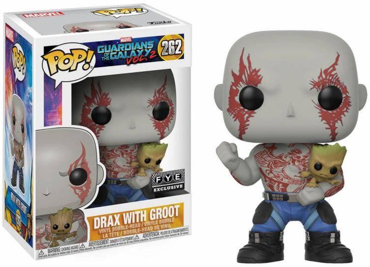 Pop! Marvel: Guardians of the Galaxy 2 - Drax with Groot Bobblehead LE