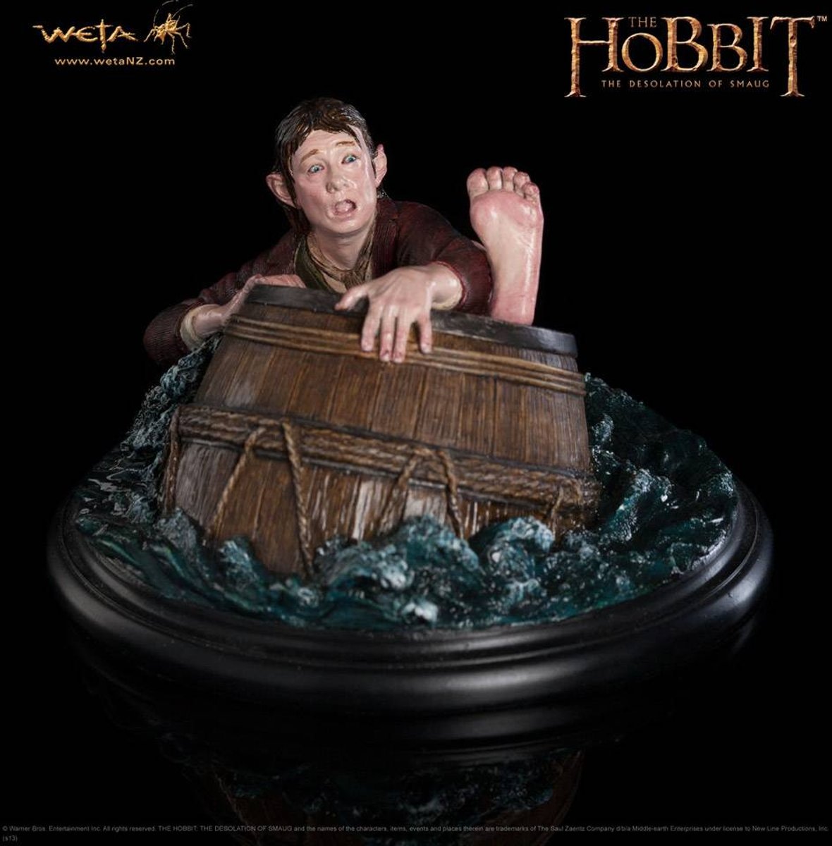 The Hobbit The Desolation of Smaug Statue Bilbo Baggins Barrel Rider 7 cm Weta