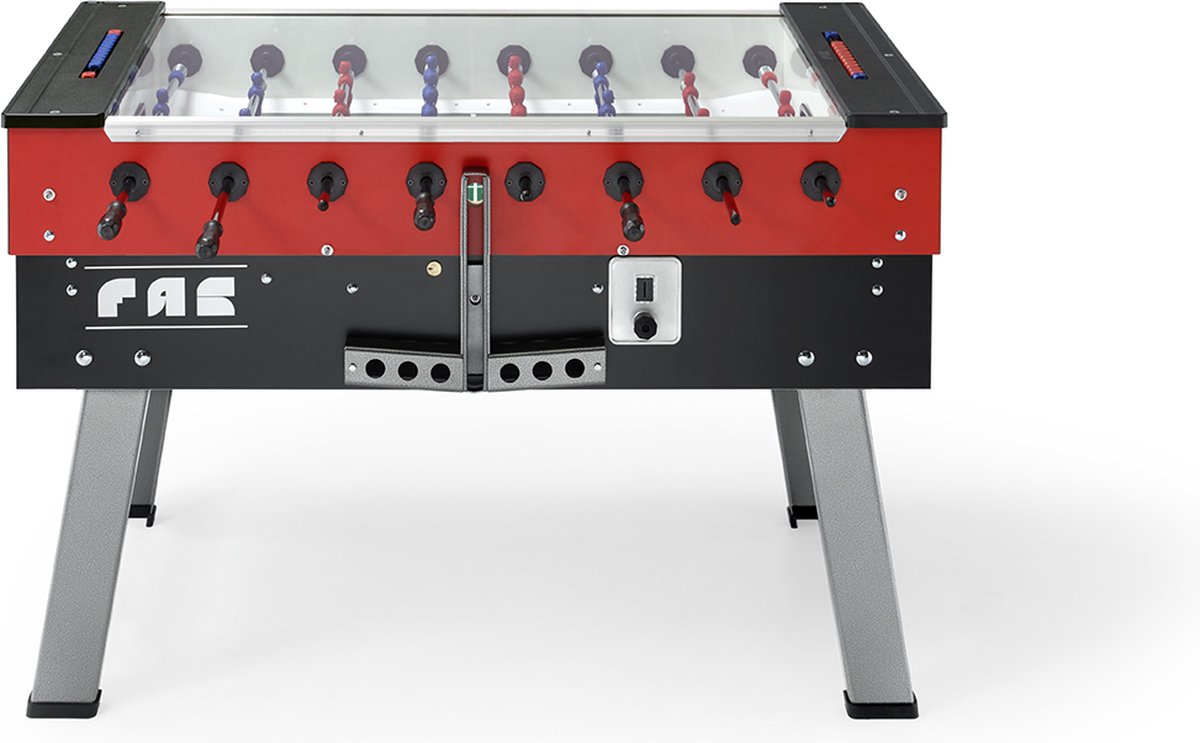 Voetbaltafel FAS San Siro 1.0 - Voebtafel voor Scholen en Kantines - Zeer stevig - met afdek glasplaat - optioneel met muntinworp