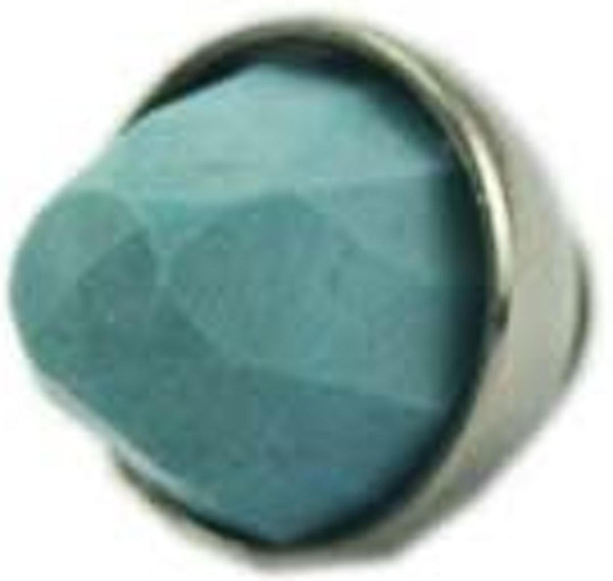 Diamand Ring Element - Los Sieraden Onderdeel - Zilver/Turquoise-Gehard