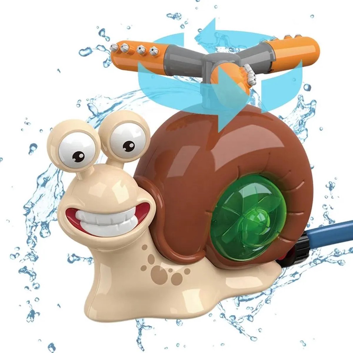   Waterspeelgoed Blije Slak - Tuinslang aansluiting - Zomer speelplezier