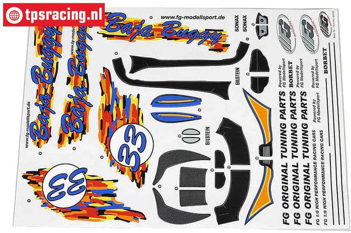 FG60155 Stickers Baja Buggy 2WD, Set