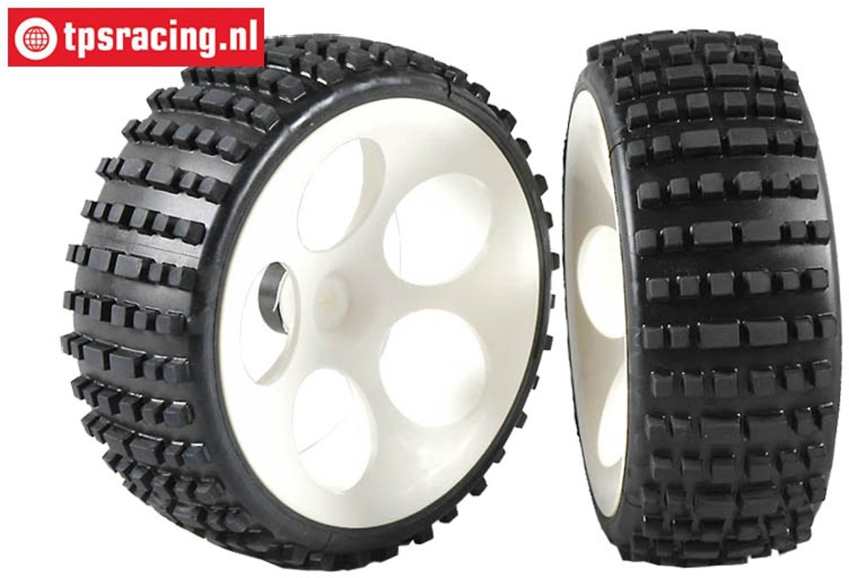 FG60215/05 Banden FG Buggy Medium op witte velg, Ø180-B60-D14 mm), 2 st.