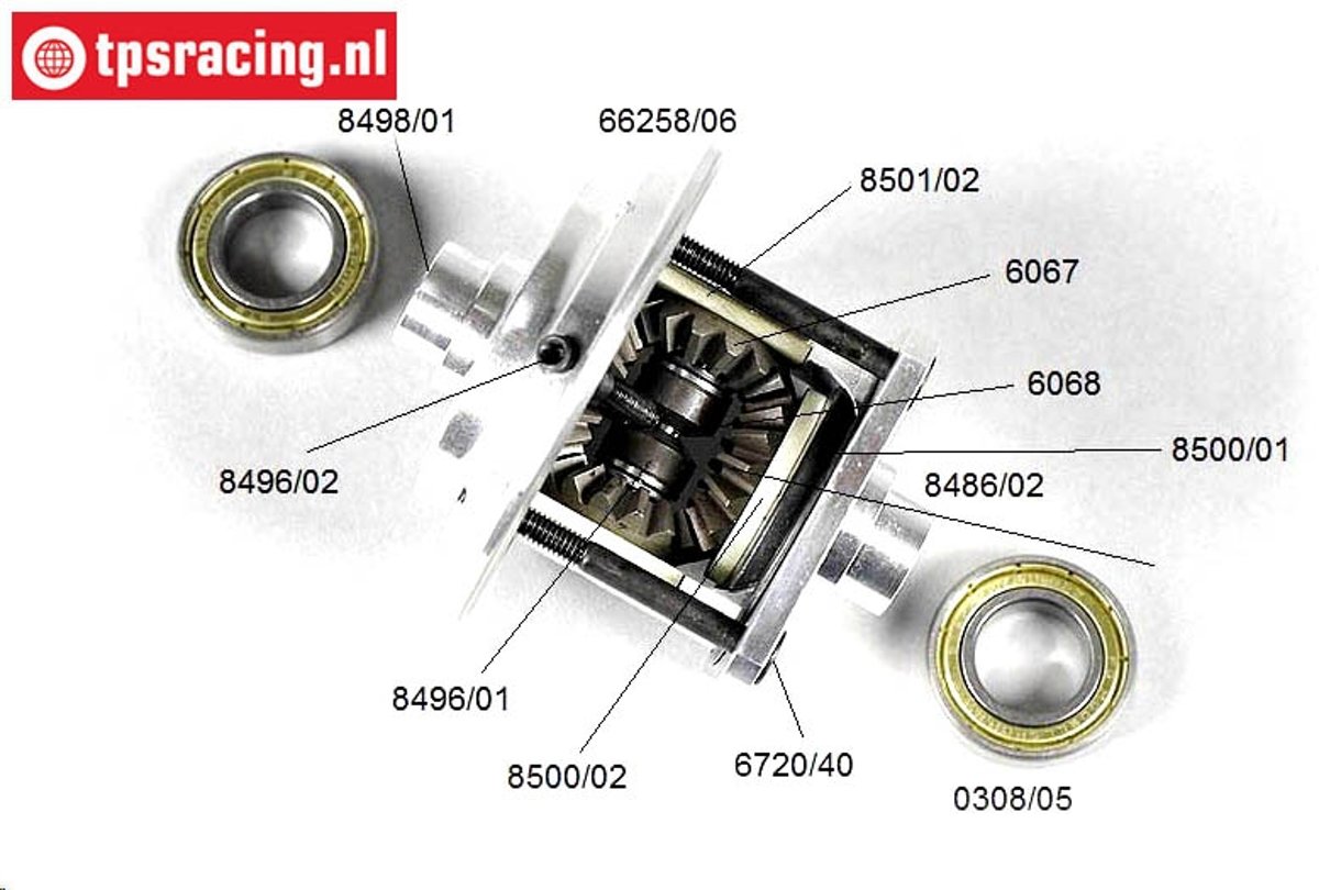 FG68407 Differentieel 4 voudig sper 4WD, Set.