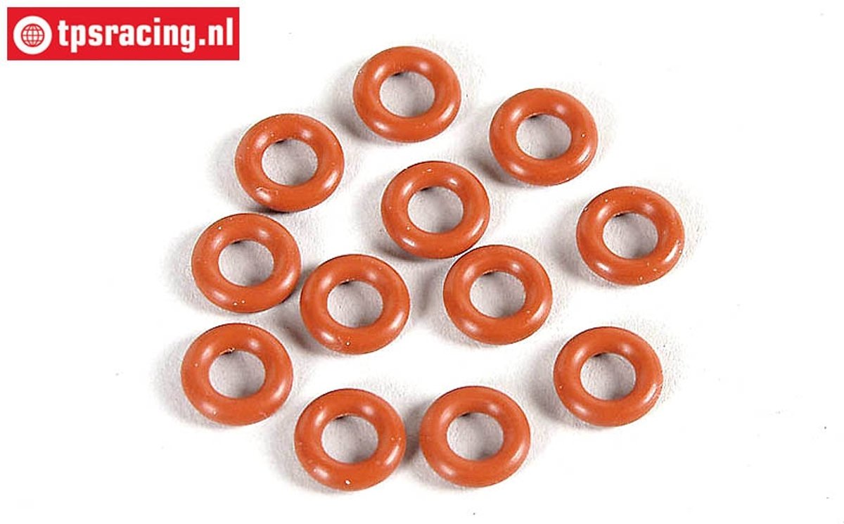 FG7093 Schokdemper Siliconen O-ring, Ø4-H2,0 mm, 12 St.