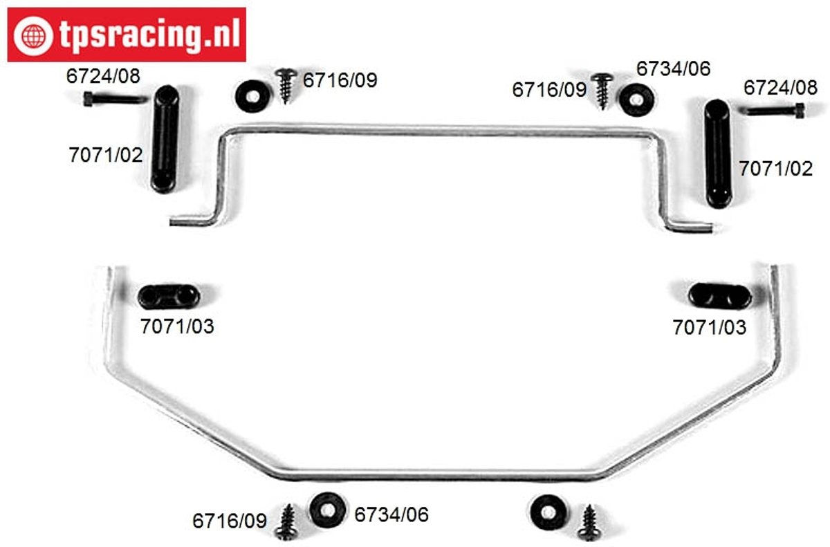 FG8511 Stabilisator 2WD voor/achter Ø4,0 mm, Set