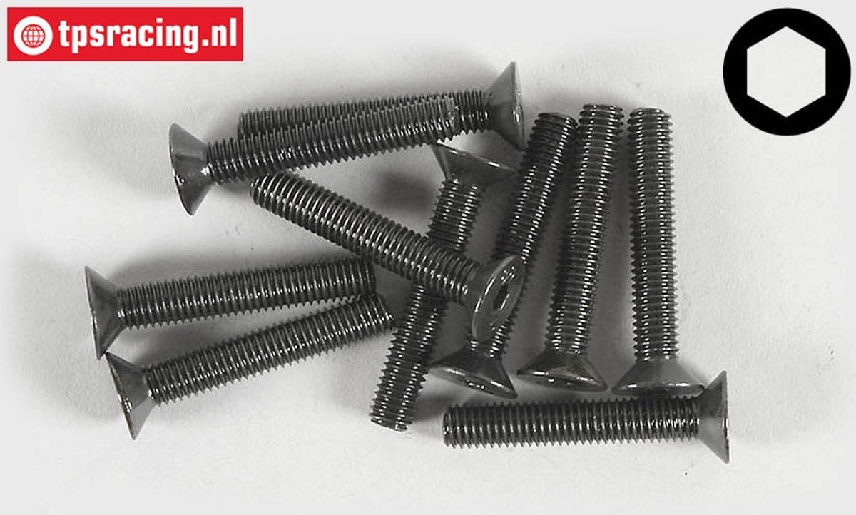 Inbus verzonken kop (M5-L30 mm Loctite), (Staal), 10 St.