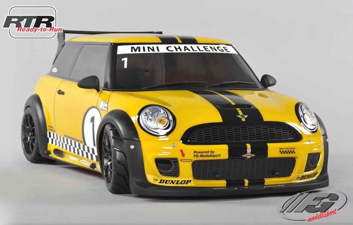 Mini Cooper Sports-Line 4WD-510 RTR, (Gespoten Kap Geel)