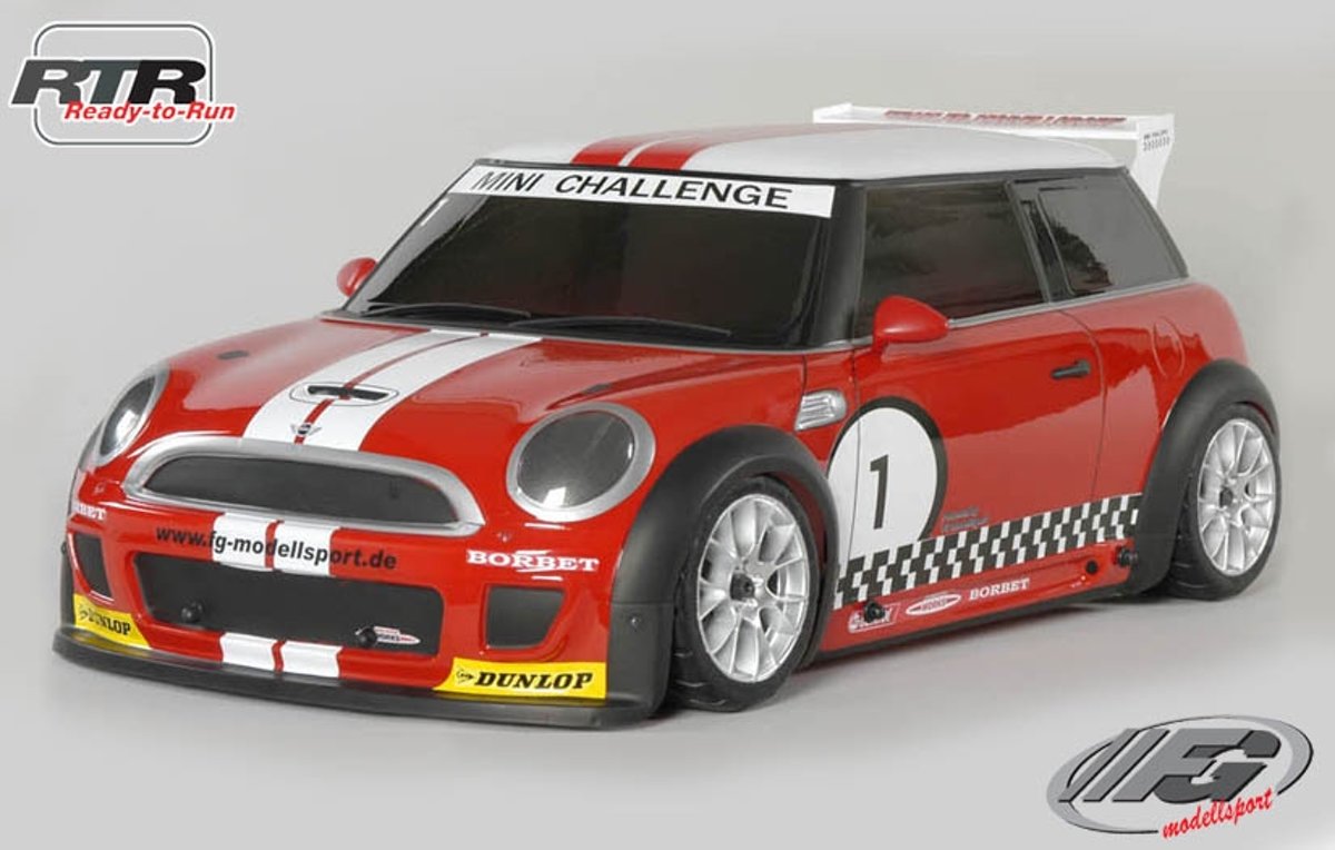 Mini Cooper Sports-Line 4WD-510 RTR, (Gespoten Kap Rood)