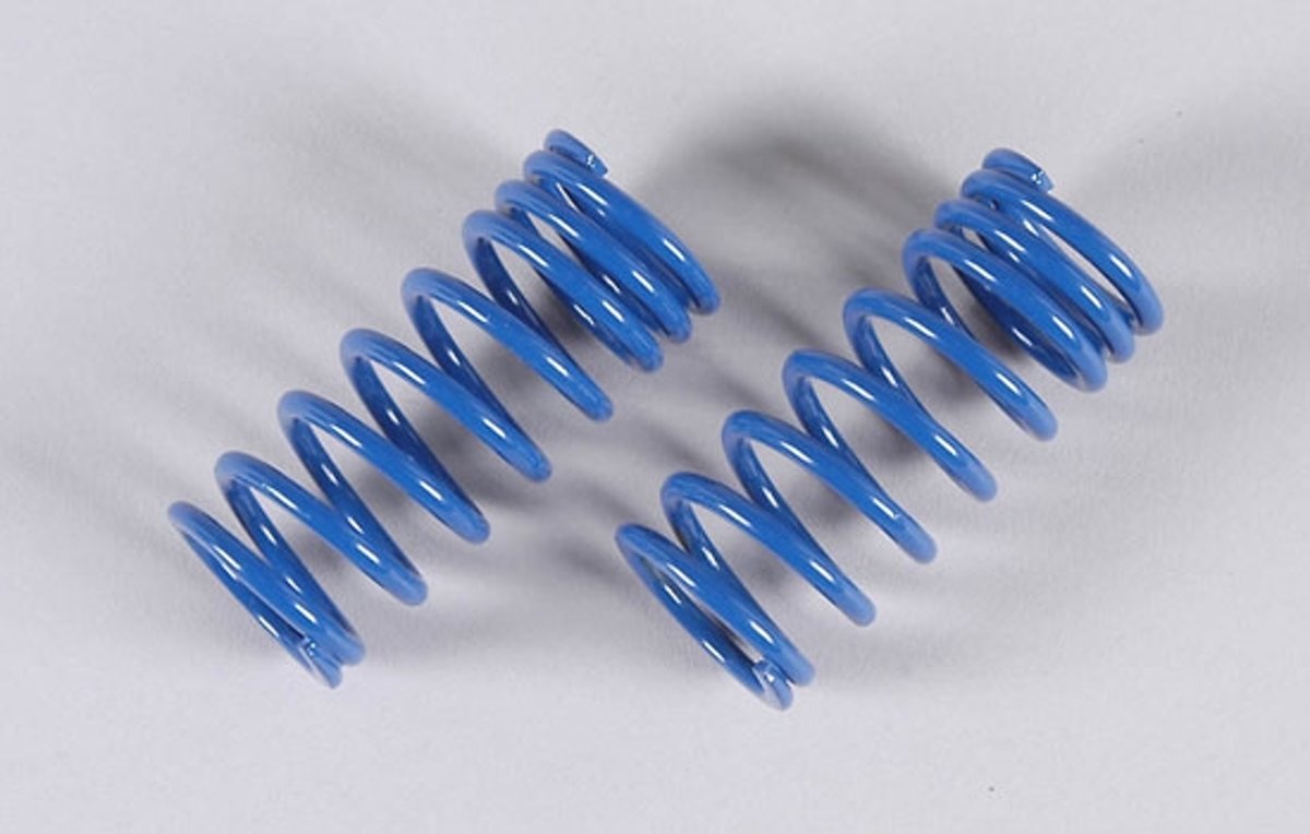 Schokdemper veer progressief, (Ø17-Ø21), (2,5 x L48 mm), (Blauw), 2 St.