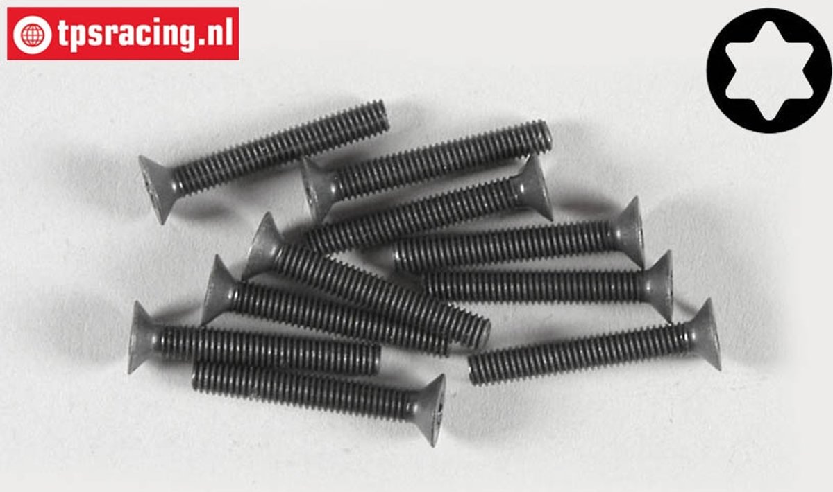 Torx verzonken kop (M3-L20 mm), (Staal), 10 St.