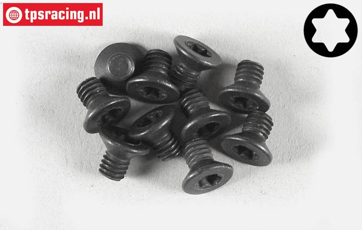 Torx verzonken kop (M4-L6 mm), (Staal), 10 St.