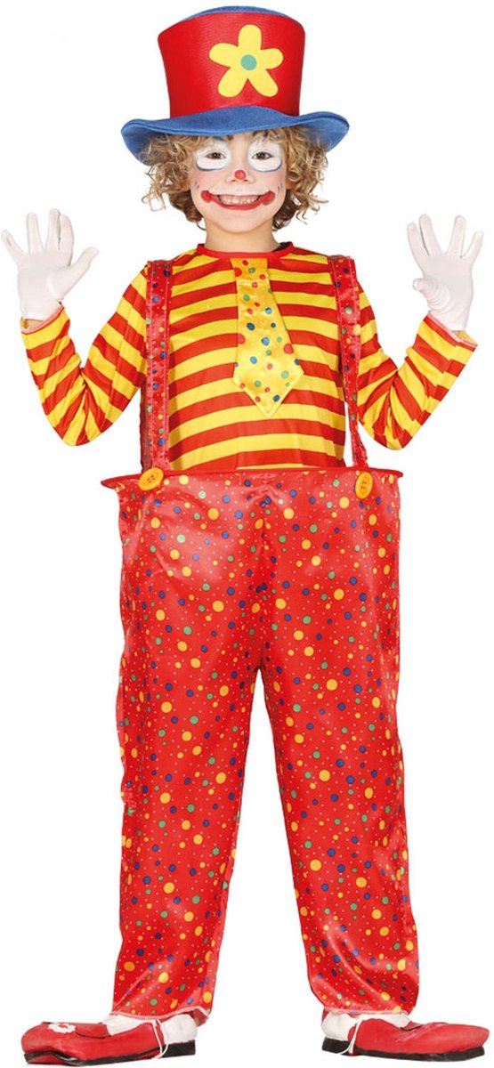 FIESTAS GUIRCA, S.L. - Veelkleurige grappige clown outfit voor jongens - 122/134 (7-9 jaar) - Kinderkostuums