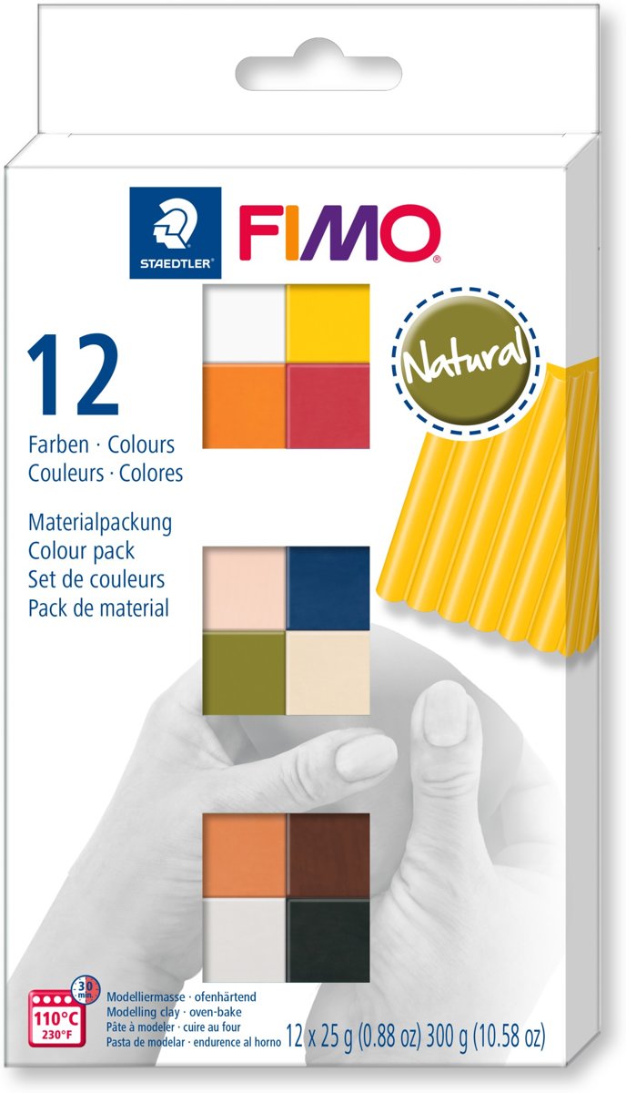 Fimo klei Modelleringspasta, Set Naturel kleuren.