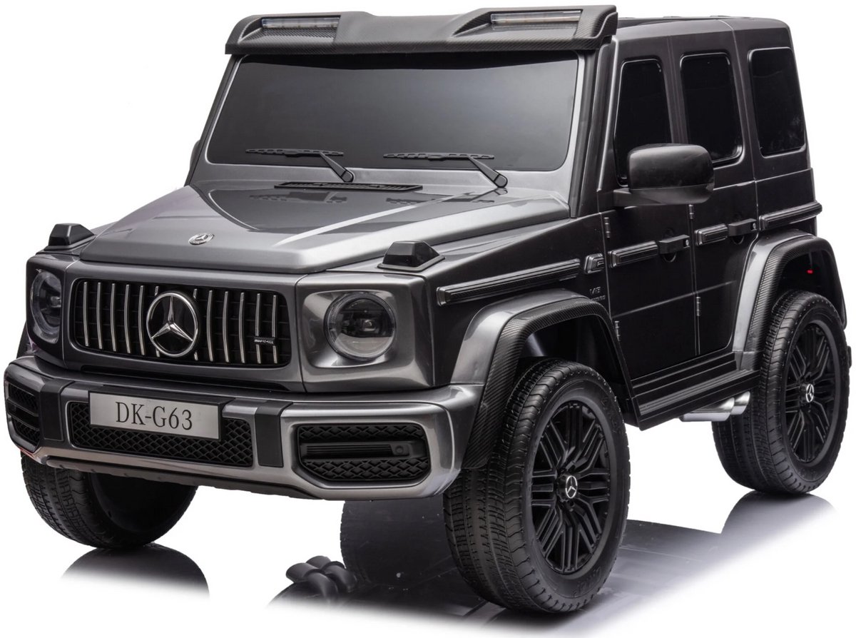 2 persoons elektrische kinderauto Mercedes G63 AMG XXL 24V 2-zits Kinderauto met afstandsbediening - G wagon - 4X4- 4 x 200W motoren draagvermogen 80KG Grijs