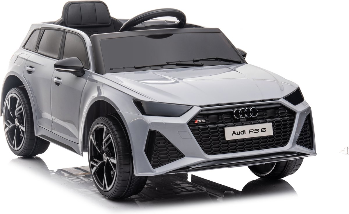 Audi RS6 - Elektrische Kinderauto 12V - Bluetooth - 1/4 jaar - Grijs