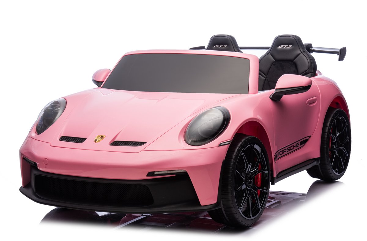 Porsche 911 GT3 - 2 persoons Elektrische Kinderauto 24V - 4x4 - Roze