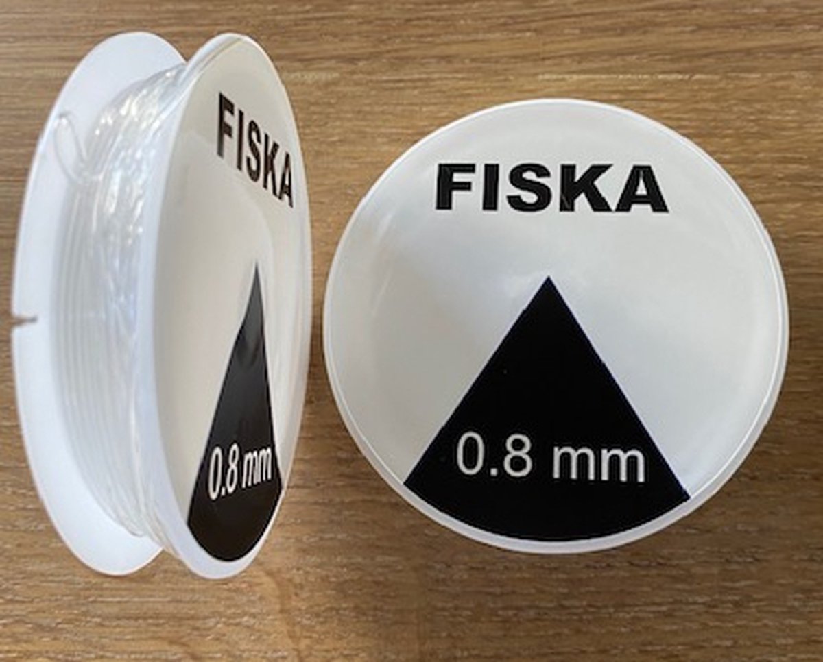 Fiska - 1 Rol Elastisch Draad- Sieraden Maken- 0.8 mm- 7 meter- Transparant Draad - Kralen Draad - Hobby Draad - Nylon Draad - Rijgdraad