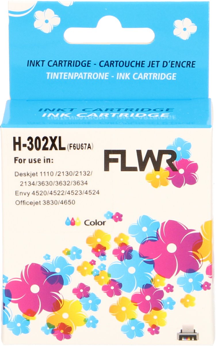 FLWR - Inktcartridge / 302XL Kleur - Geschikt voor HP