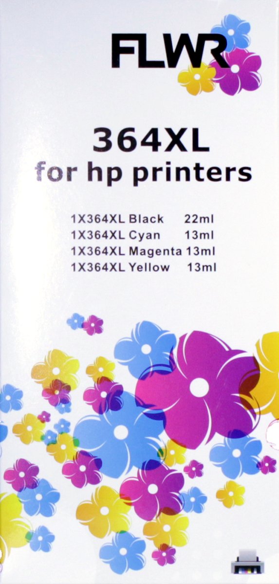 FLWR - Inktcartridge / 364XL multiPack / Zwart en Kleur - geschikt voor HP