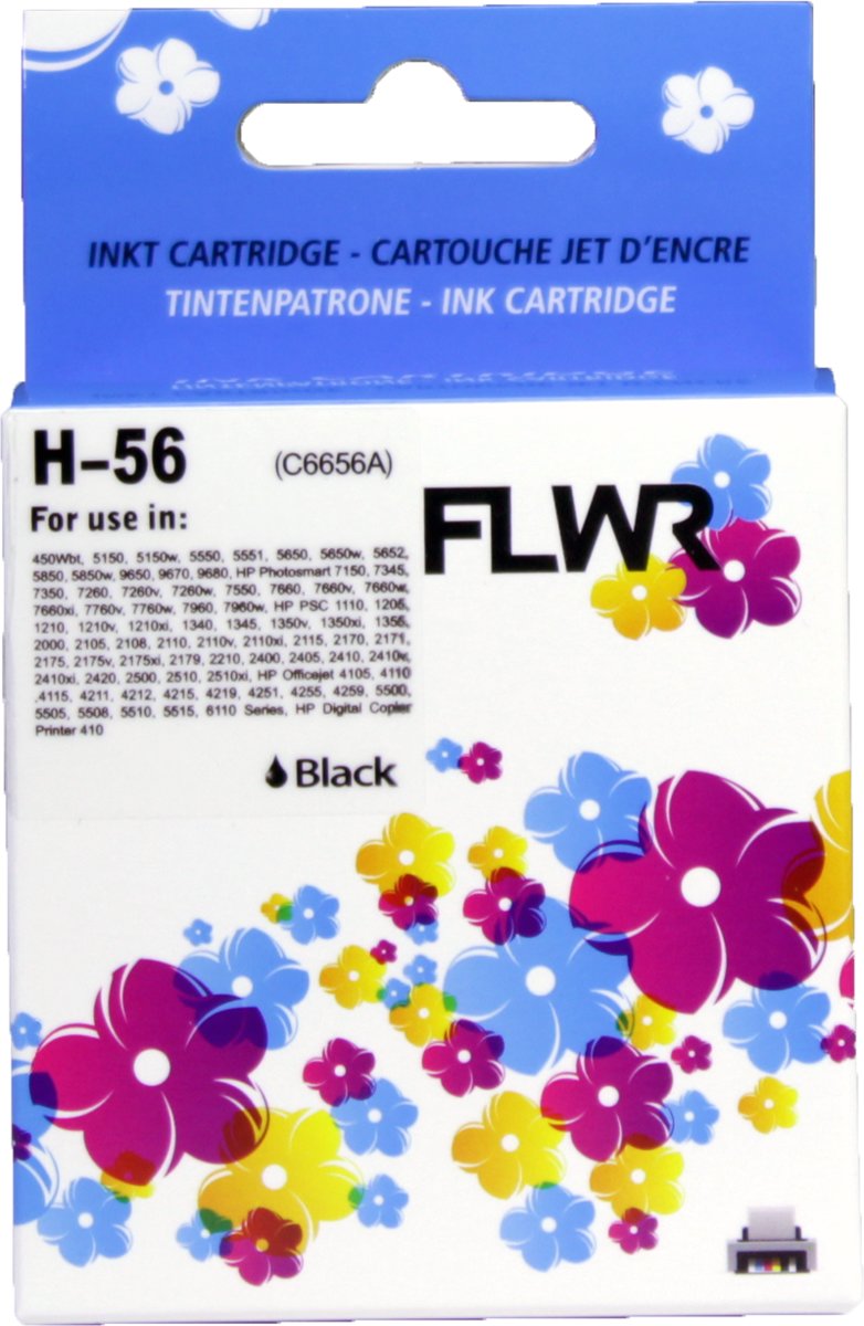 FLWR - Inktcartridge / 56 / Zwart - geschikt voor HP