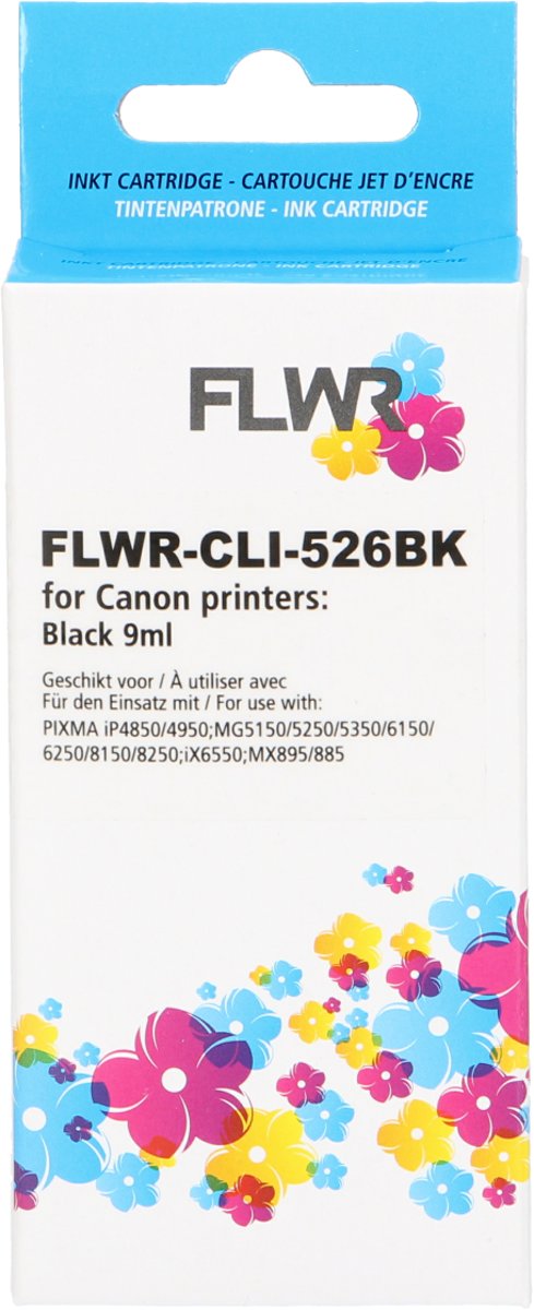 FLWR - Inktcartridge / CLI-526BK / Zwart - Geschikt voor Canon